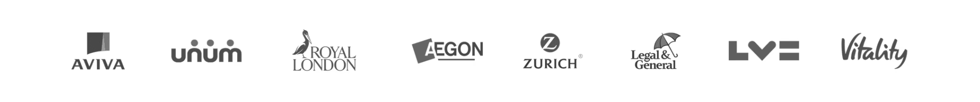 Trusted by Aviva, Unum, Royal London, Aegon, Zurich, Legal & General, LV=, and Vitality