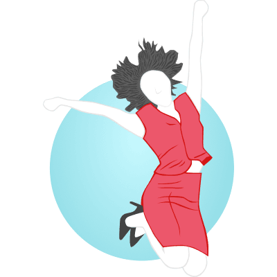 Illustration of a woman jumping